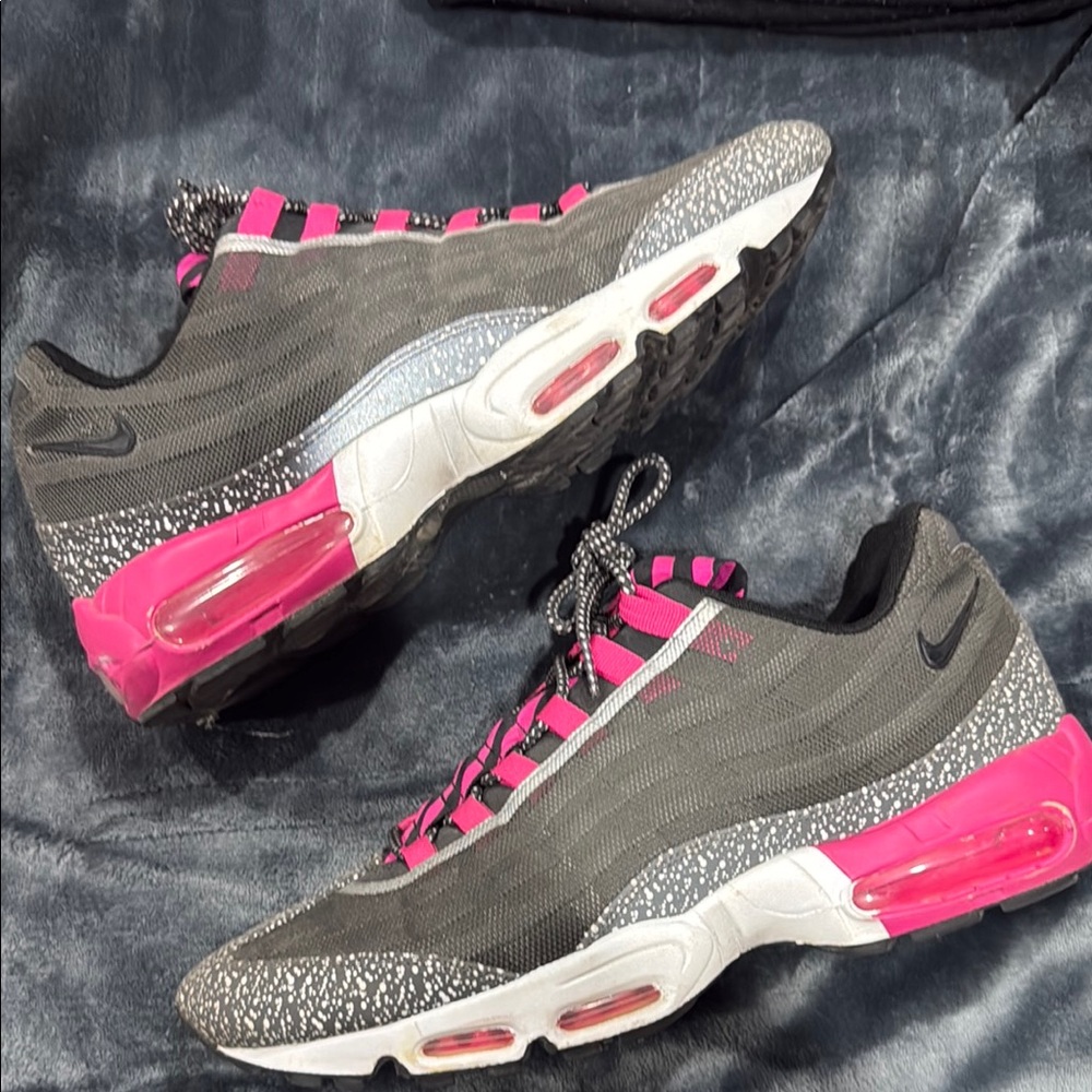Nike Gray and Pink Athletic Shoes with Supportive Sole